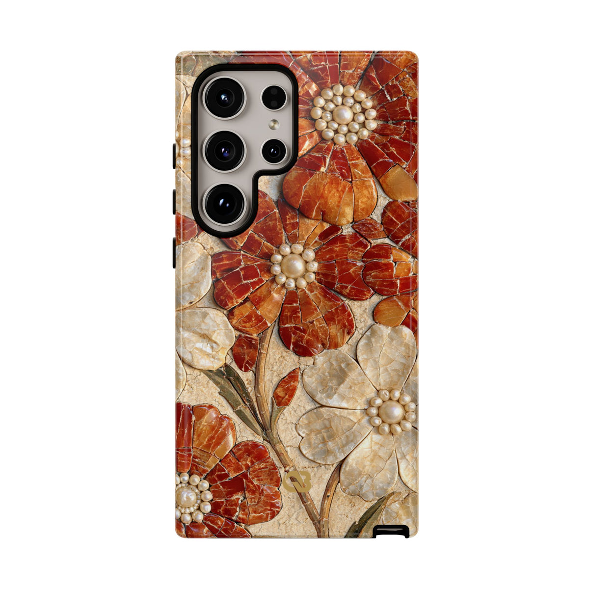 Carnelian Pearl Bloom · Tough Phone Case for Samsung · Orange