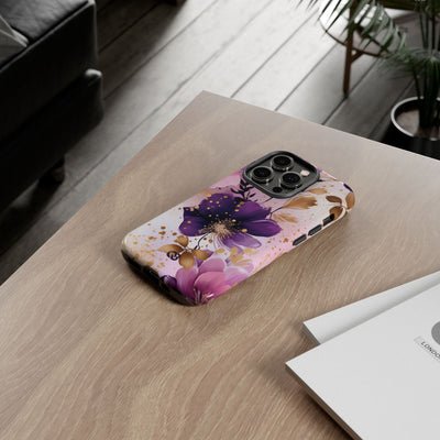 Gilded Violet Bloom · Tough Phone Case for iPhone