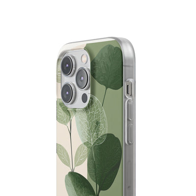 Green Lite Phone Case for iPhone - Sage Leaf Skeletals