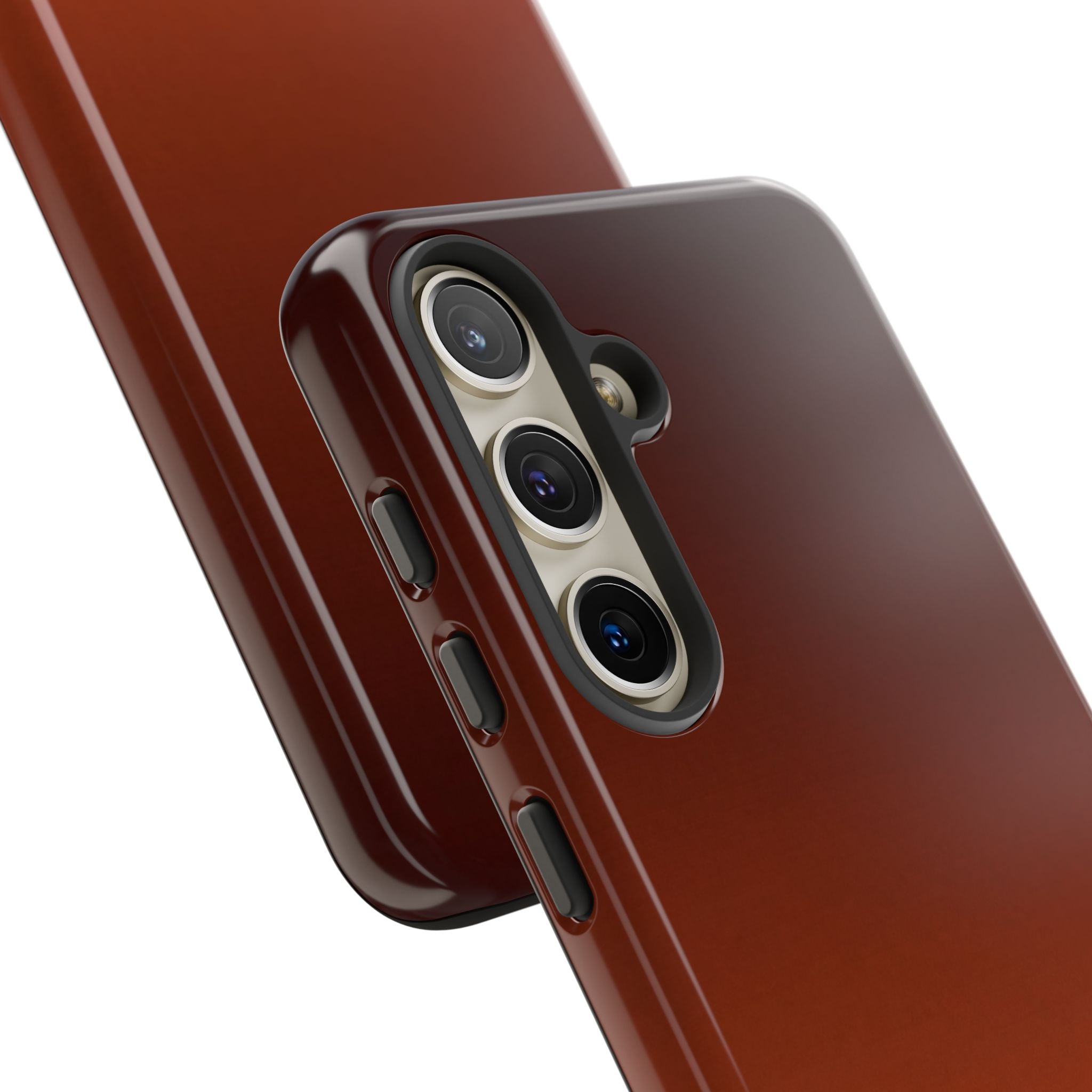 Orange Tough Phone Case for Samsung - Obsidian Ember Fade