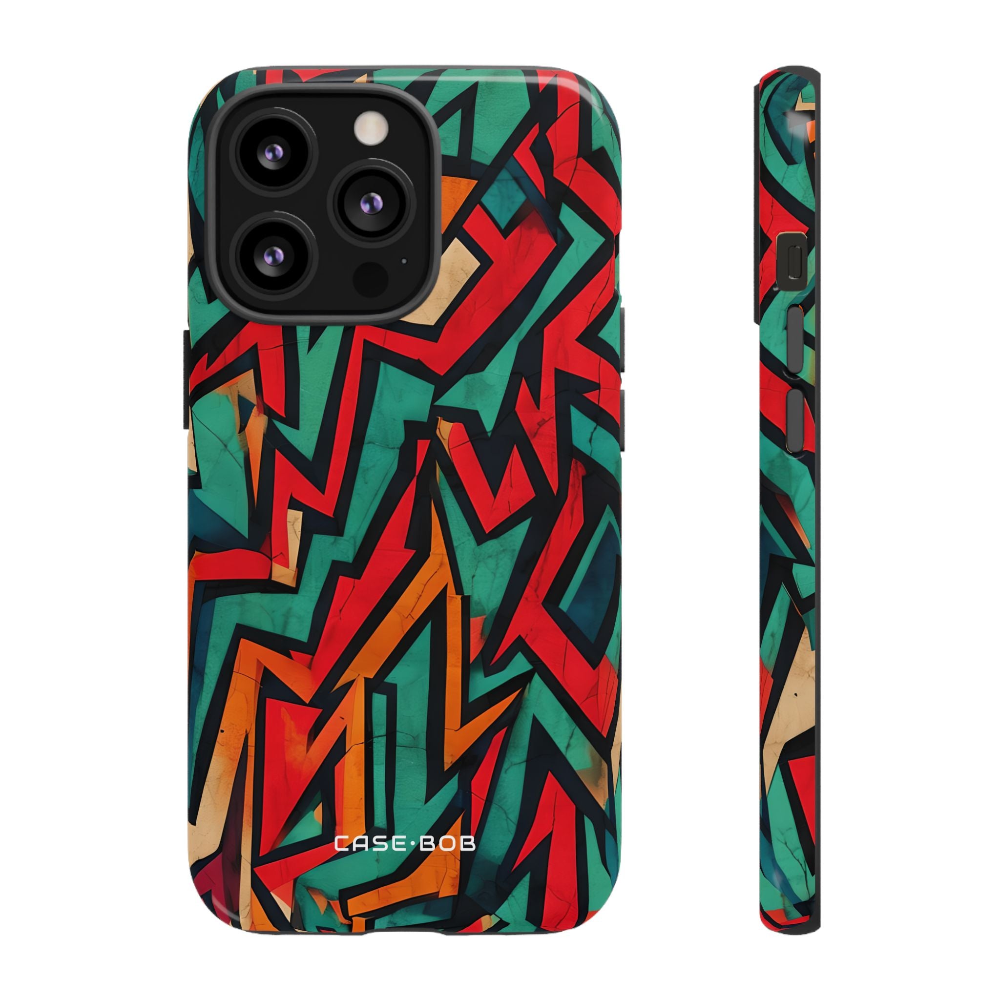 Crimson Zigzag iPhone 13 Pro Case - Tough