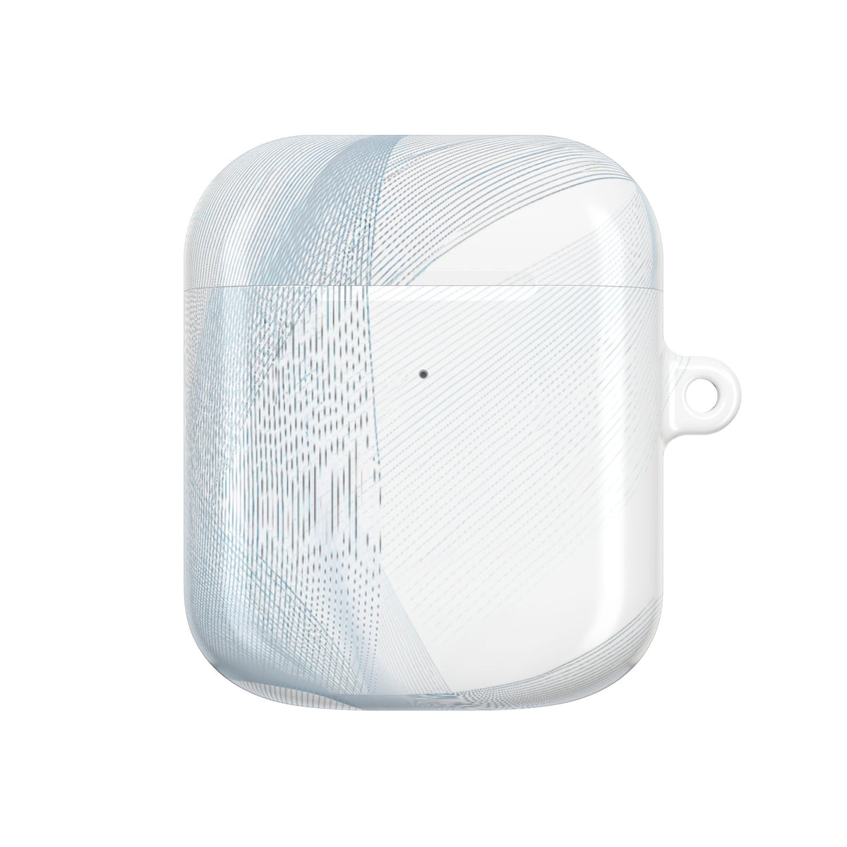 Glacial Contour Waves · Hard Case for AirPods & AirPods Pro · White