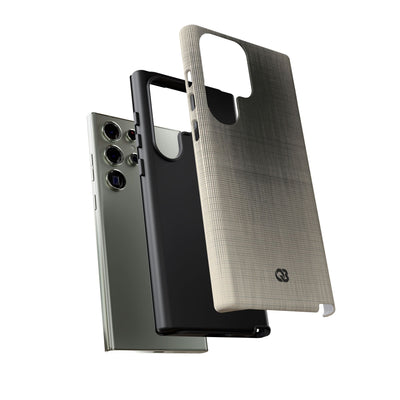 Beige Tough Phone Case for Samsung - Carbon Screen Grid