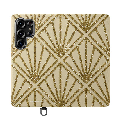 Golden Fan Sparkle - Samsung S25 Ultra Case - Wallet