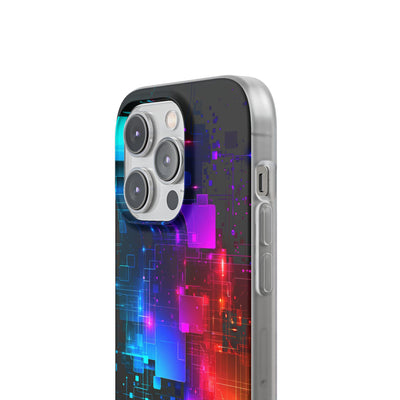 Spectral Circuit Grid · Lite Phone Case for iPhone ·  Black