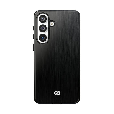 Black Tough Phone Case for Samsung - Brushed Obsidian Slate