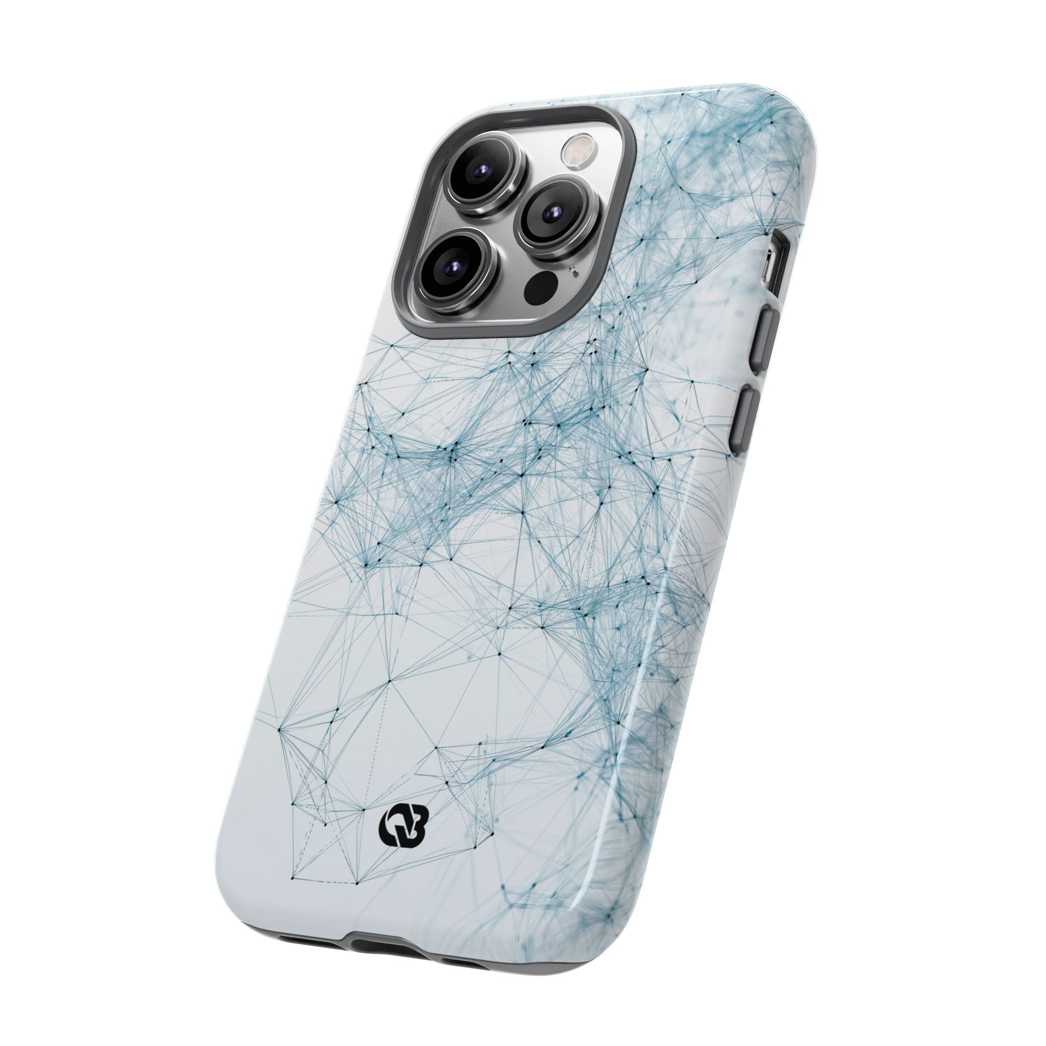 Blue Tough Phone Case for iPhone - Glacial Neural Web
