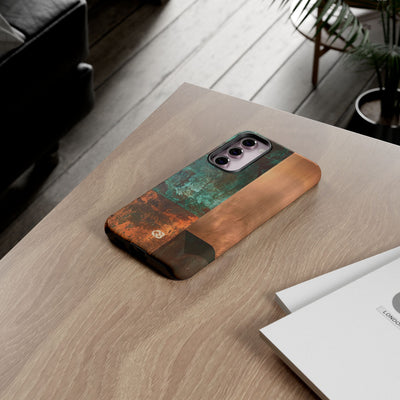 Teal Tough Phone Case for Samsung - Verdigris Copper Slab