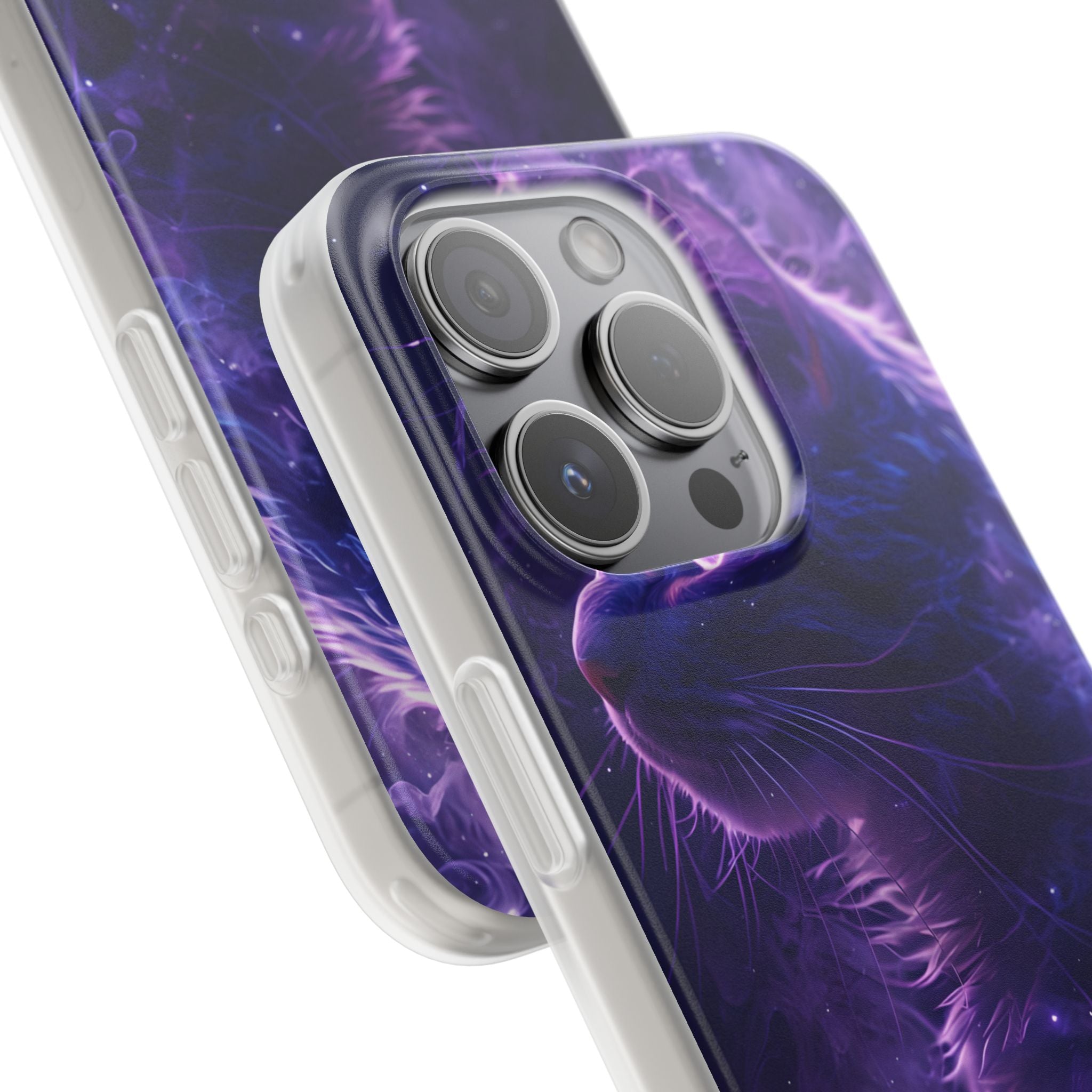 Purple Void Feline · Soft Custodia per iPhone