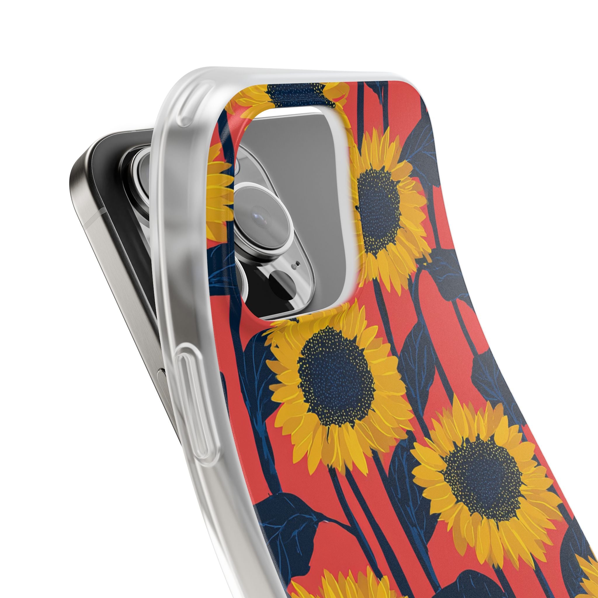 Solar Navy Bloom · Soft Handyhülle für iPhone