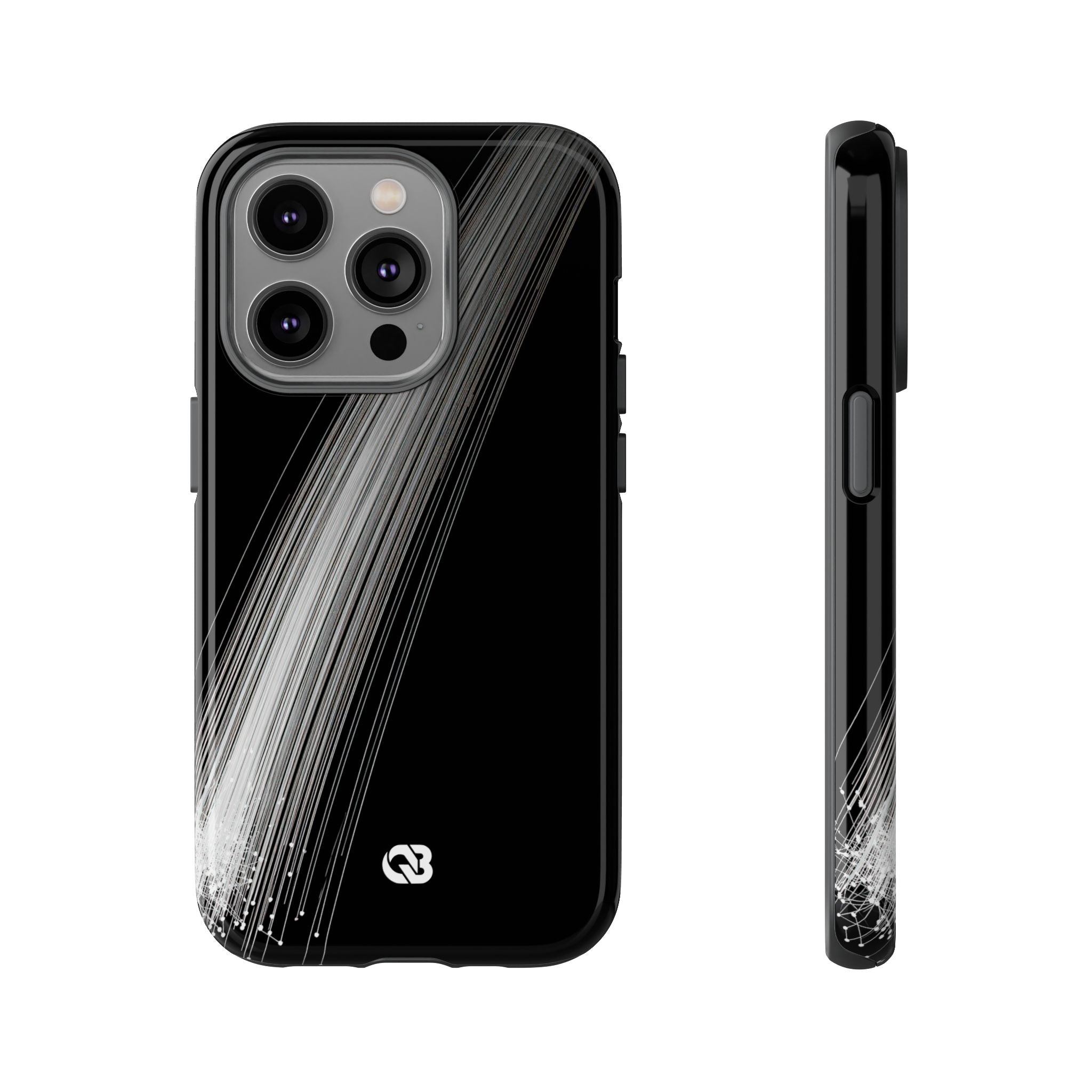 Black Tough Phone Case for iPhone - Linear Velocity Beam