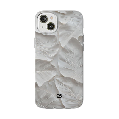 Sculpted Ivory Leaves · Soft Phone Case for iPhone