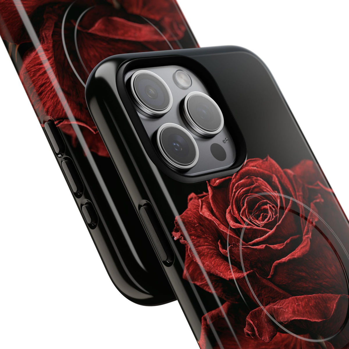 Crimson Noir Rose · Tough 2.0 Magnetic Phone Case for iPhone · Black