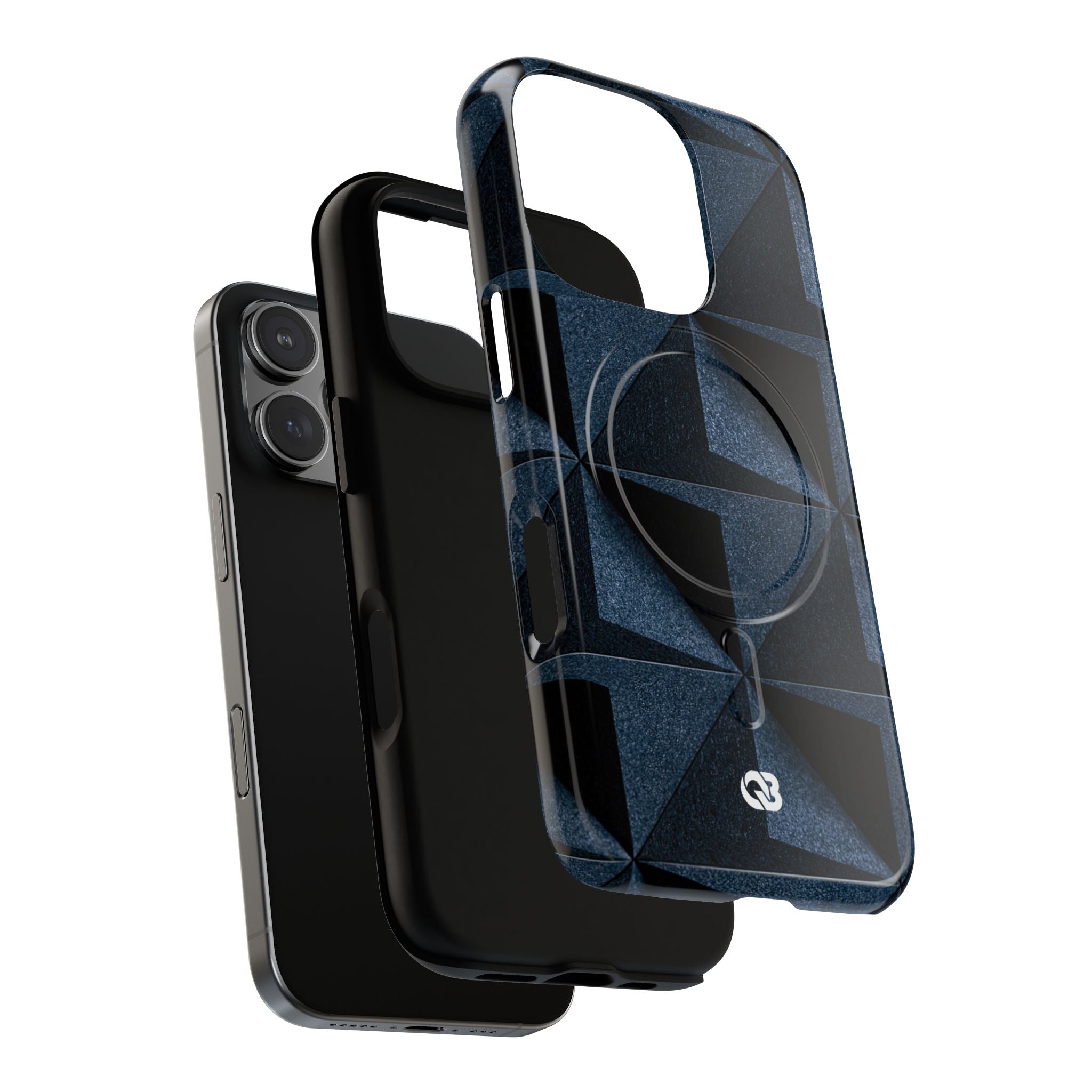 Blue Tough 2.0 Magsafe Phone Case for iPhone - Indigo Basalt Facets
