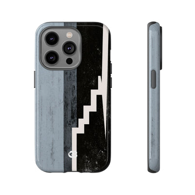 Grey Tough Phone Case for iPhone - Industrial Concrete Void