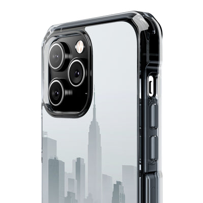 Grey Impact MagSafe Phone Case for iPhone - Steel Mist Skyline