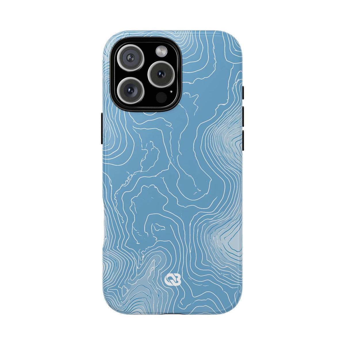 Glacial Basin Topo · Tough Phone Case for iPhone · Blue