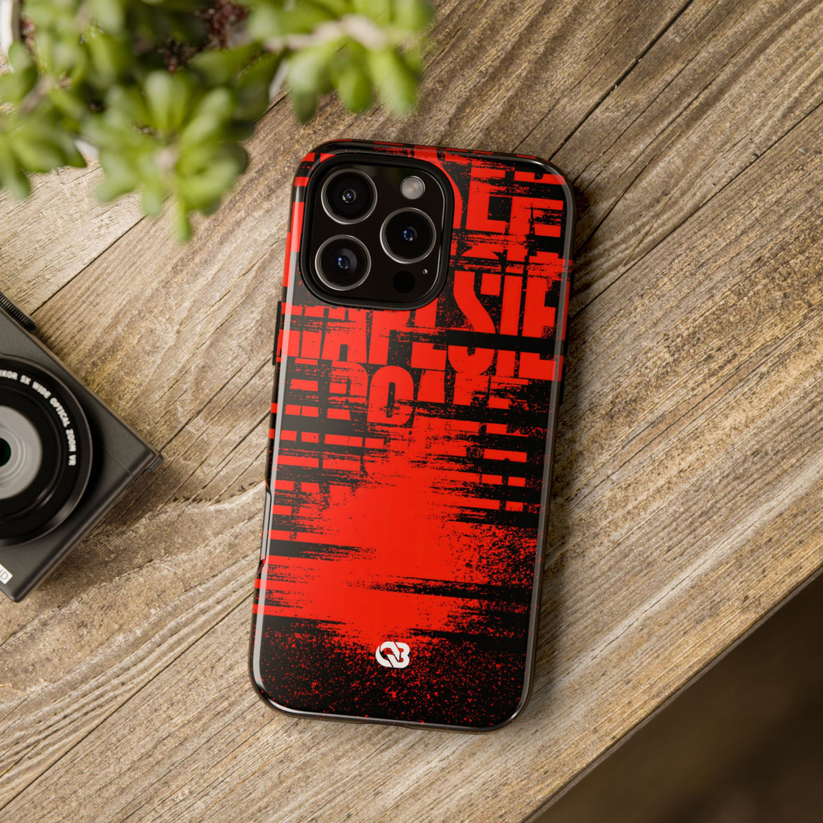 Crimson Redaction · Tough Phone Case for iPhone · Black