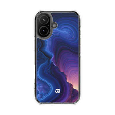 Radiant Strata · Clear Impact Magnetic Phone Case for iPhone · Blue