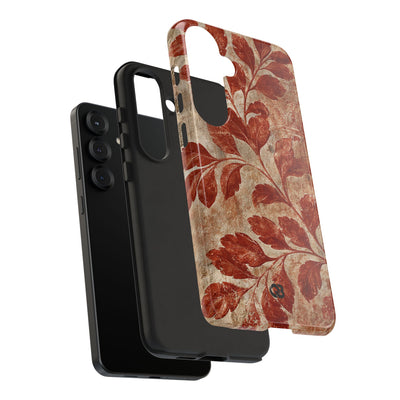 Terracotta Botanical Fresco · Tough Phone Case for Samsung · Red
