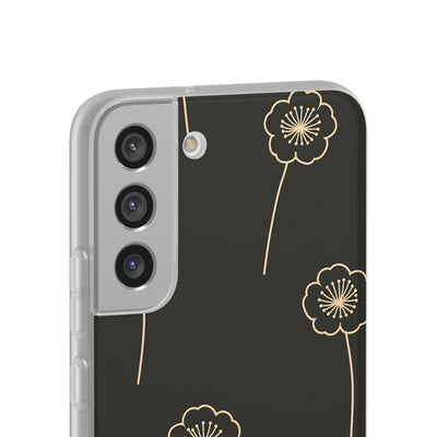 Black Lite Phone Case for Samsung - Obsidian Sand Petals