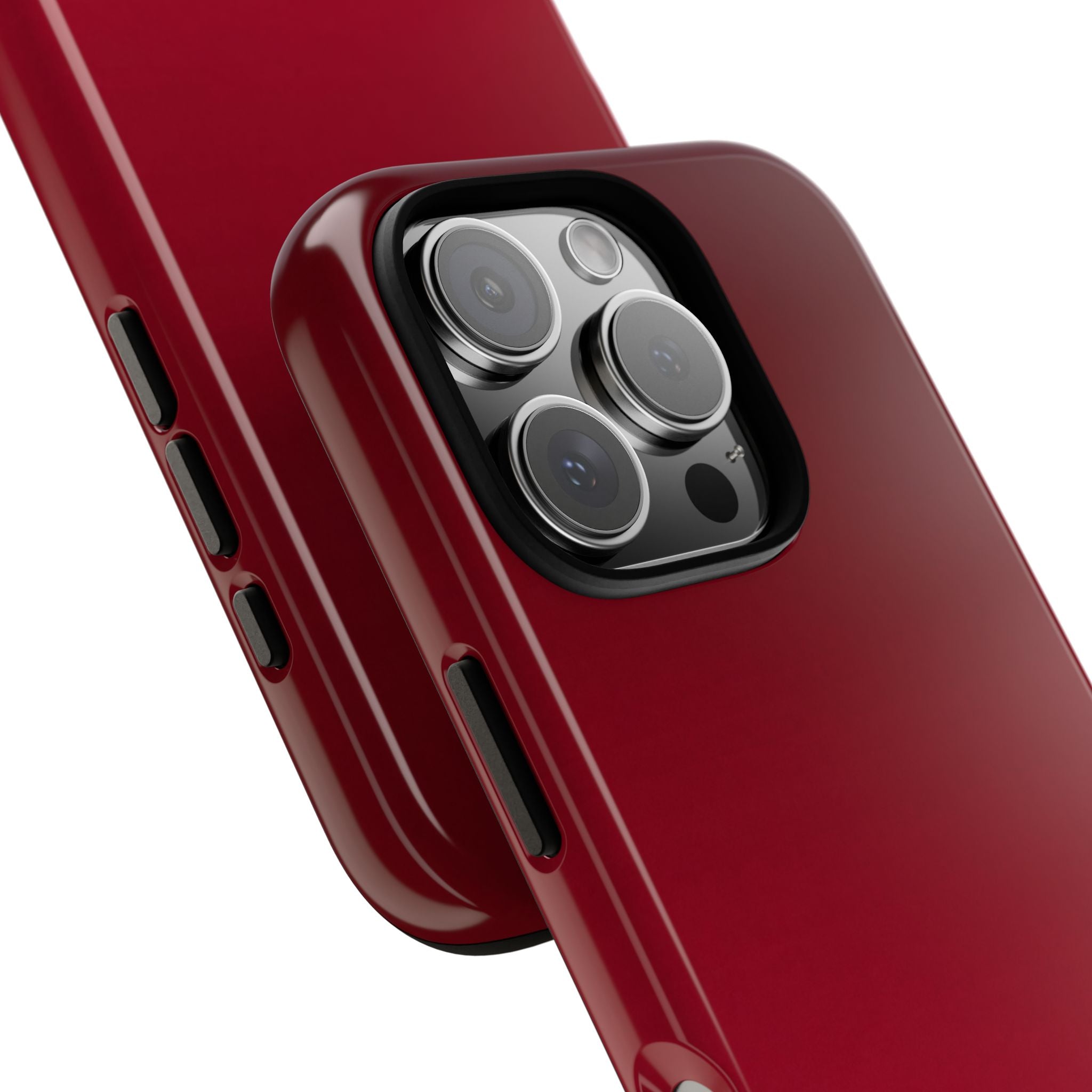 Red Tough Phone Case for iPhone - Crimson Velvet Fade