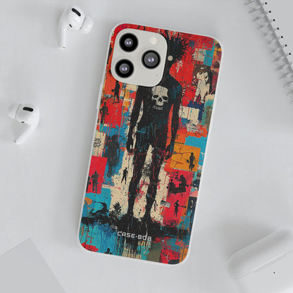 Spiky Skull Silhouette iPhone 13 Pro Max - Soft