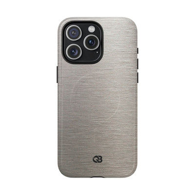 Brushed Silver Alloy · Tough 2.0 Magnetic Phone Case for iPhone · Silver
