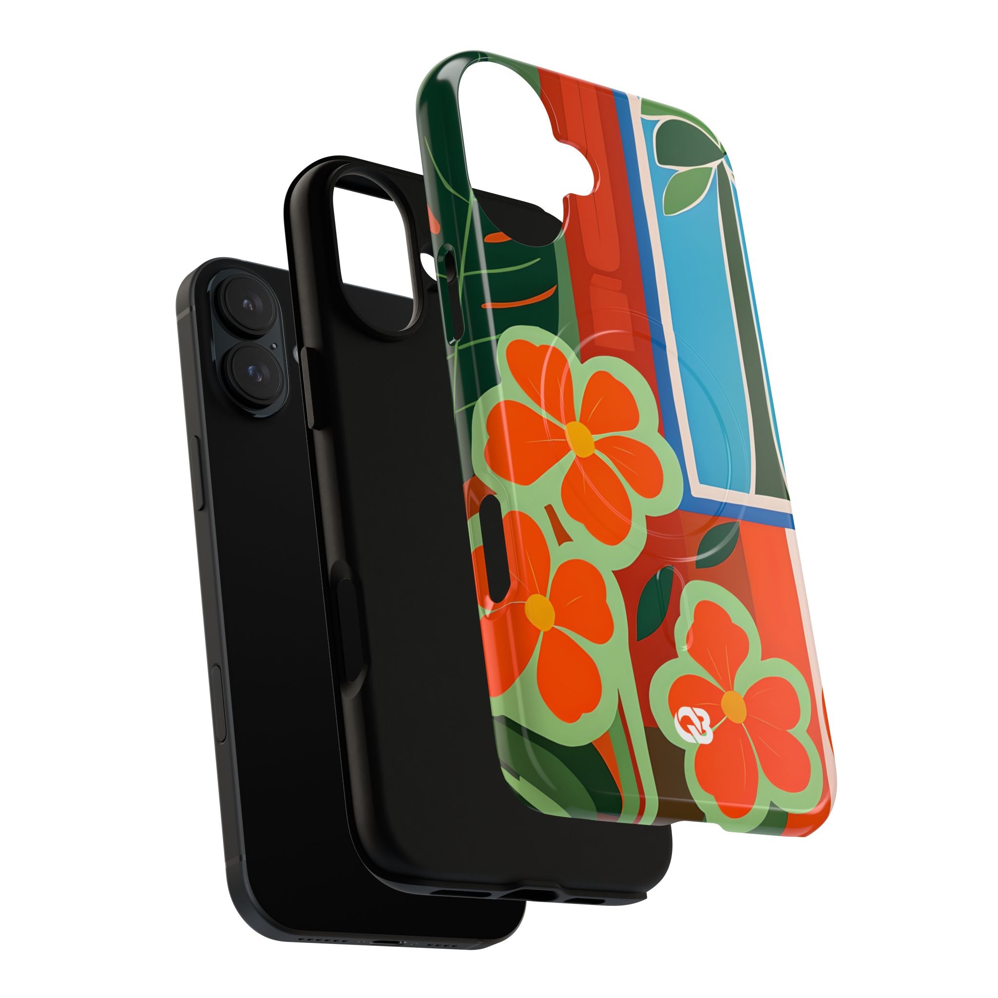 Vivid Jungle Collage · Tough+ Coque de téléphone pour iPhone · MagSafe