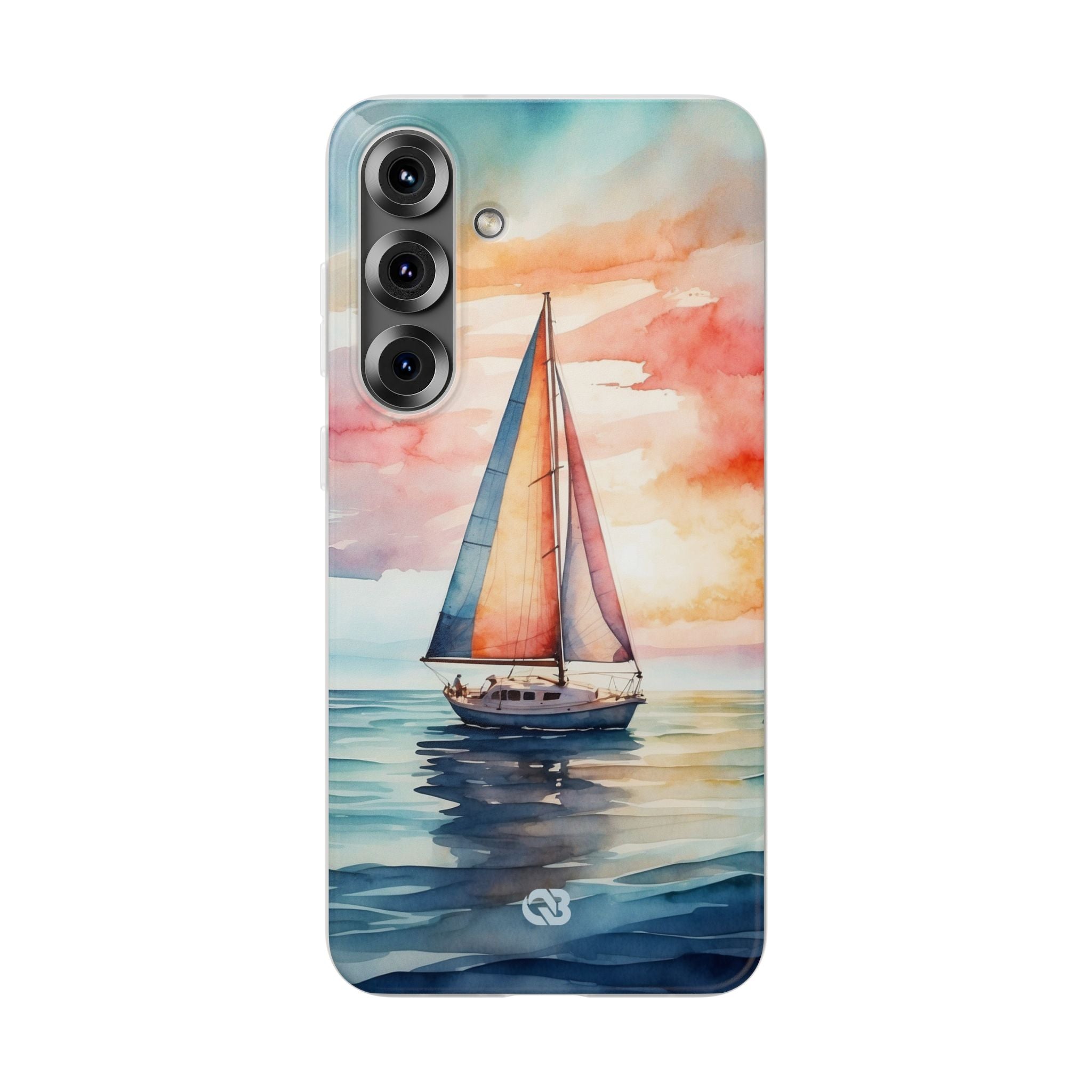 Crimson Horizon Sail · Soft Phone Case for Samsung
