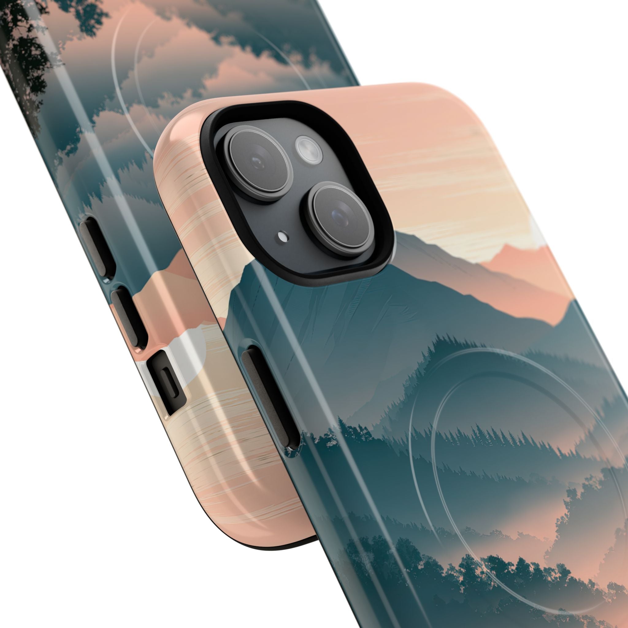Teal Tough 2.0 Magsafe Phone Case for iPhone - Alpine Teal Horizon