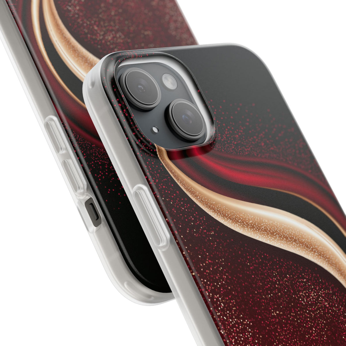 Gilded Crimson Flow · Lite Phone Case for iPhone ·  Red