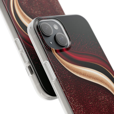 Gilded Crimson Flow · Lite Phone Case for iPhone ·  Red