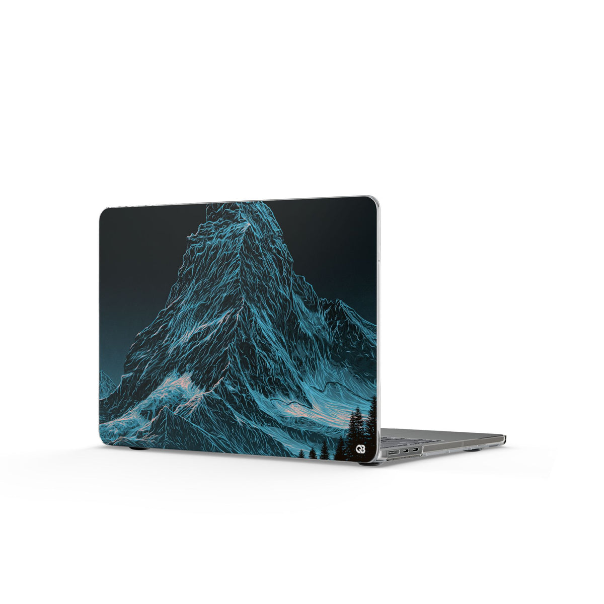Glacial Alpine Peak · Clear Hard Case for MacBook · Blue