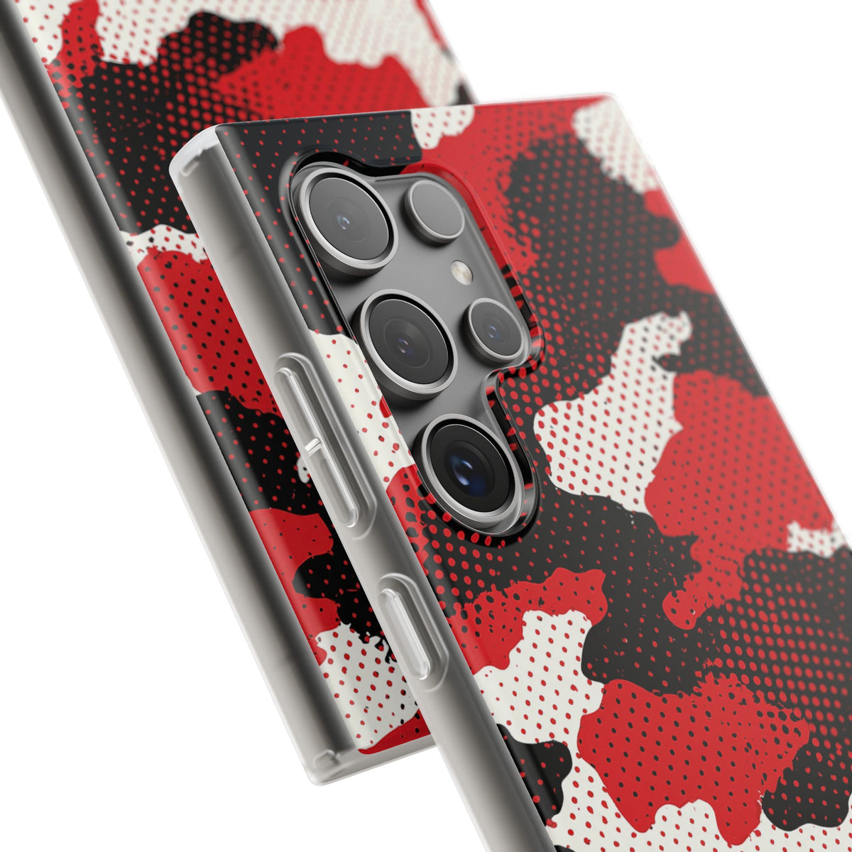 Crimson Halftone Camo · Lite Phone Case for Samsung · Red