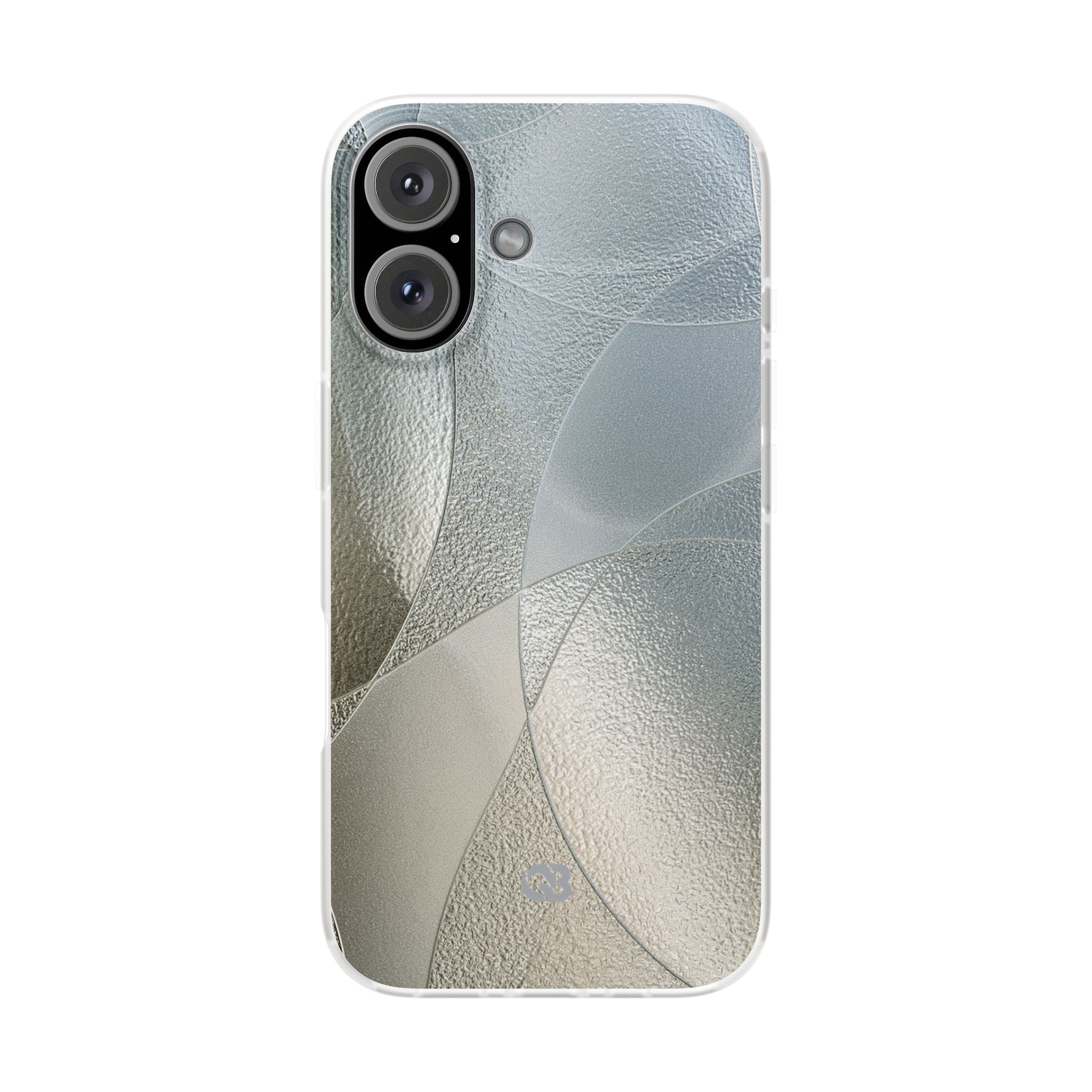 Silver Lite Phone Case for iPhone - Frosted Silver Mosaic