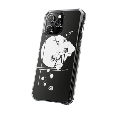 Nocturne Orchid Bloom · Clear Impact Magnetic Phone Case for iPhone ·  Black