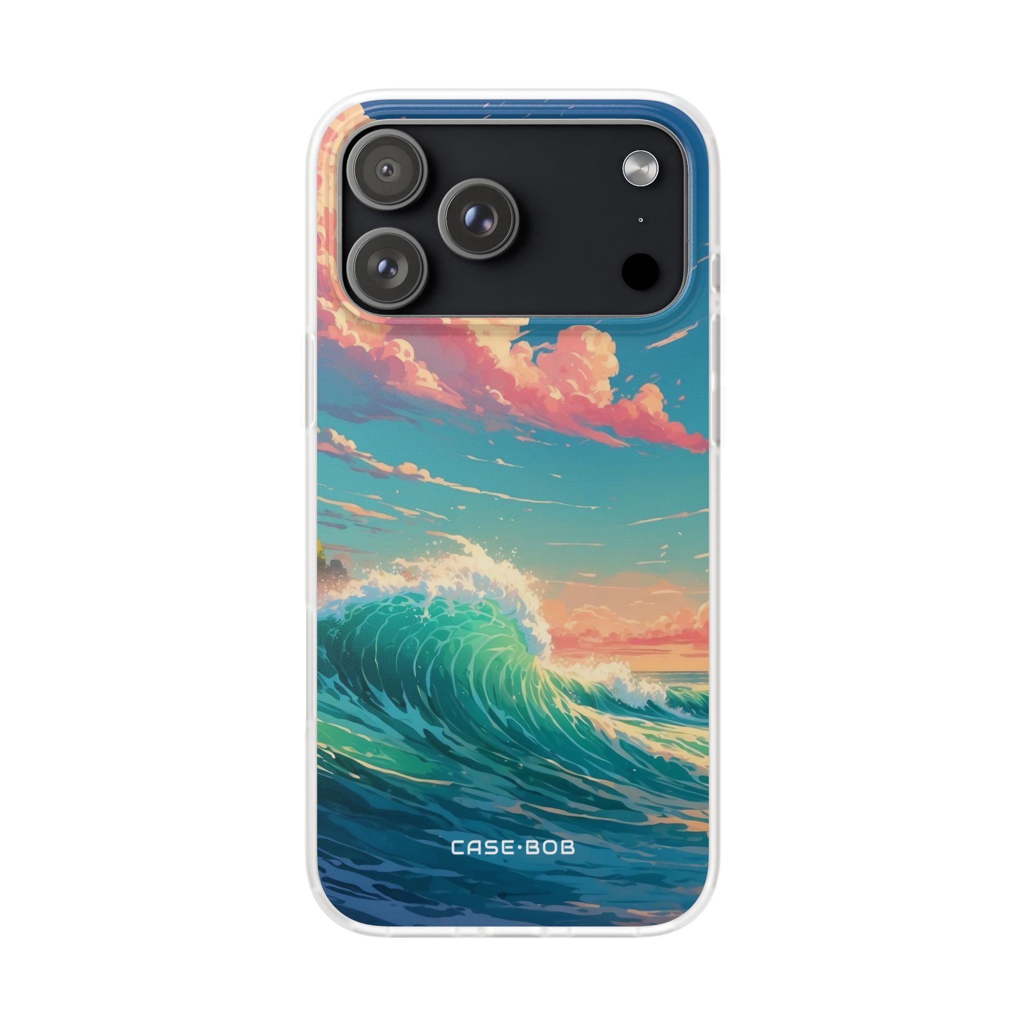 Turquoise Curl iPhone 17 Pro Max Case - Soft - CASE•BOB