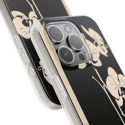 Black Lite Phone Case for iPhone - Obsidian Bone Orchid