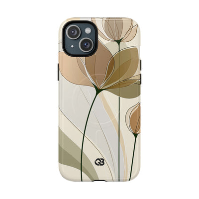 Translucent Petal Contour · Tough 2.0 Magnetic Phone Case for iPhone · Beige
