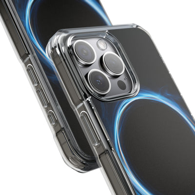 Luminous Corona · Clear Impact Magnetic Phone Case for iPhone · Blue