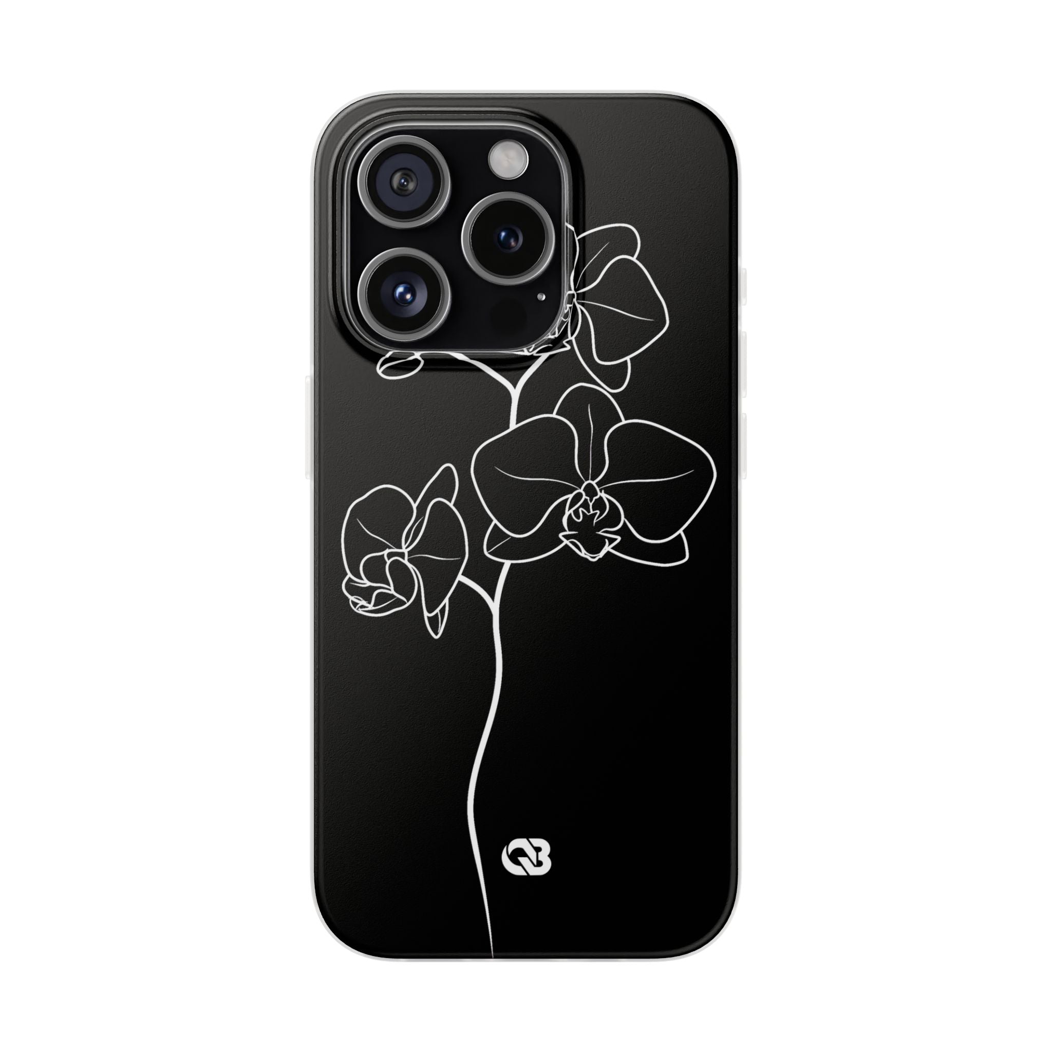 Black Lite Phone Case for iPhone - Noir Alabaster Orchid