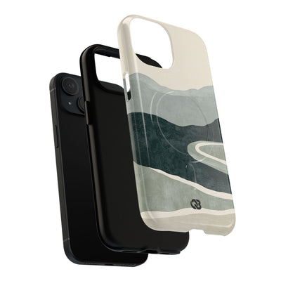 Green Tough 2.0 Magsafe Phone Case for iPhone - Misty Sage Valley