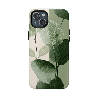Green Tough 2.0 Magsafe Phone Case for iPhone - Sage Leaf Skeletals