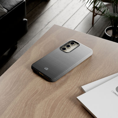 Black Tough Phone Case for Samsung - Obsidian Halftone Flux