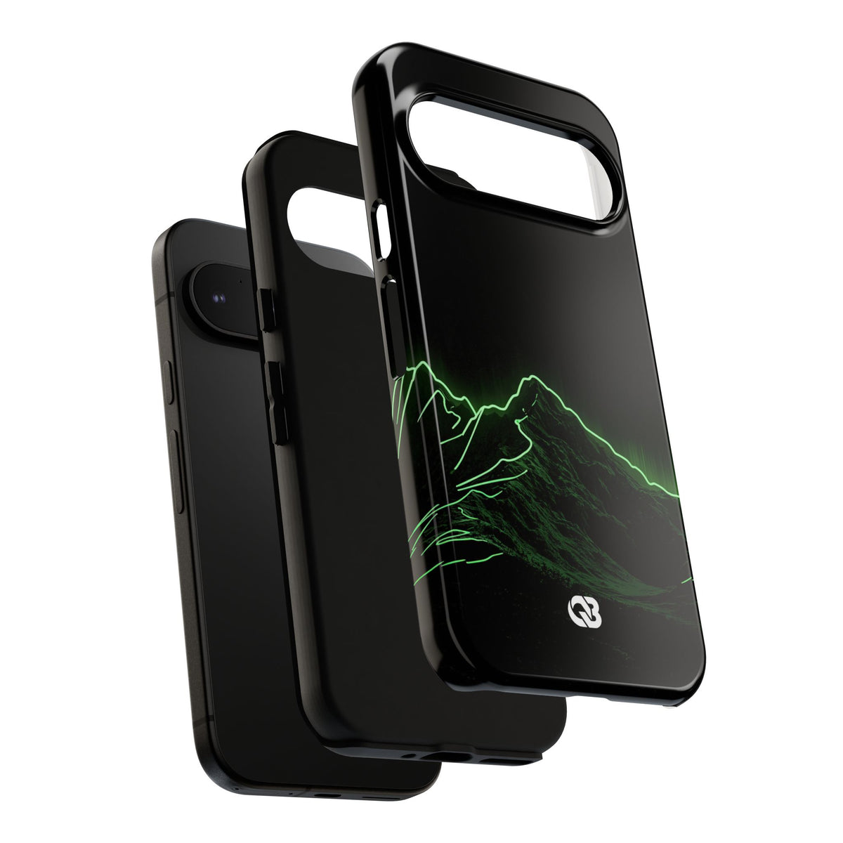 Nordic Mountain Contour · Tough Phone Case for Pixel ·  Black