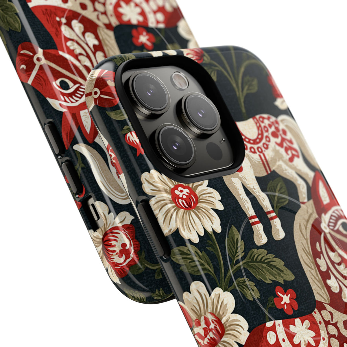 Nordic Dala Meadow · Tough 2.0 Magnetic Phone Case for iPhone · Red