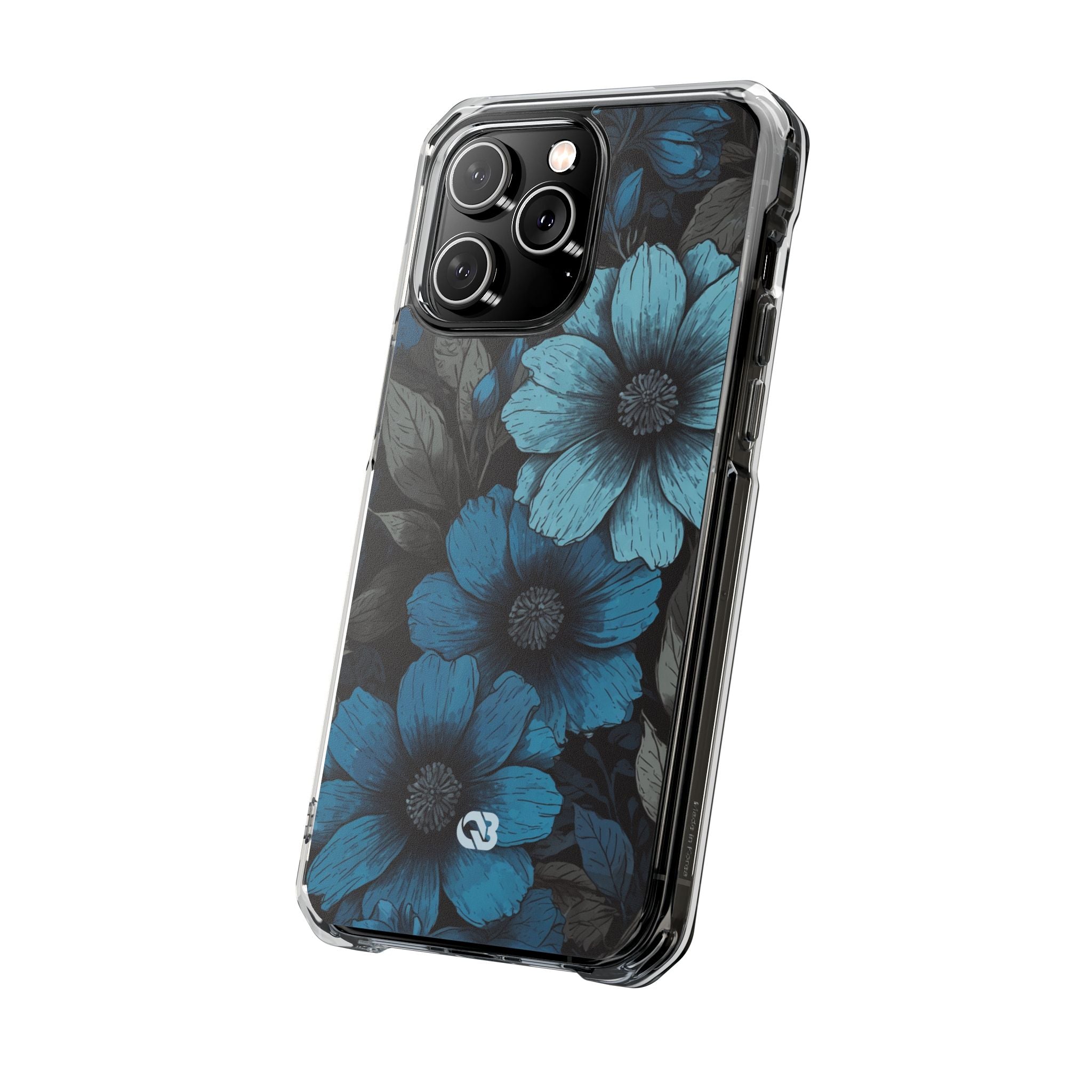 Obsidian Blue Petals · Impact Telefoncover til iPhone · Magsafe