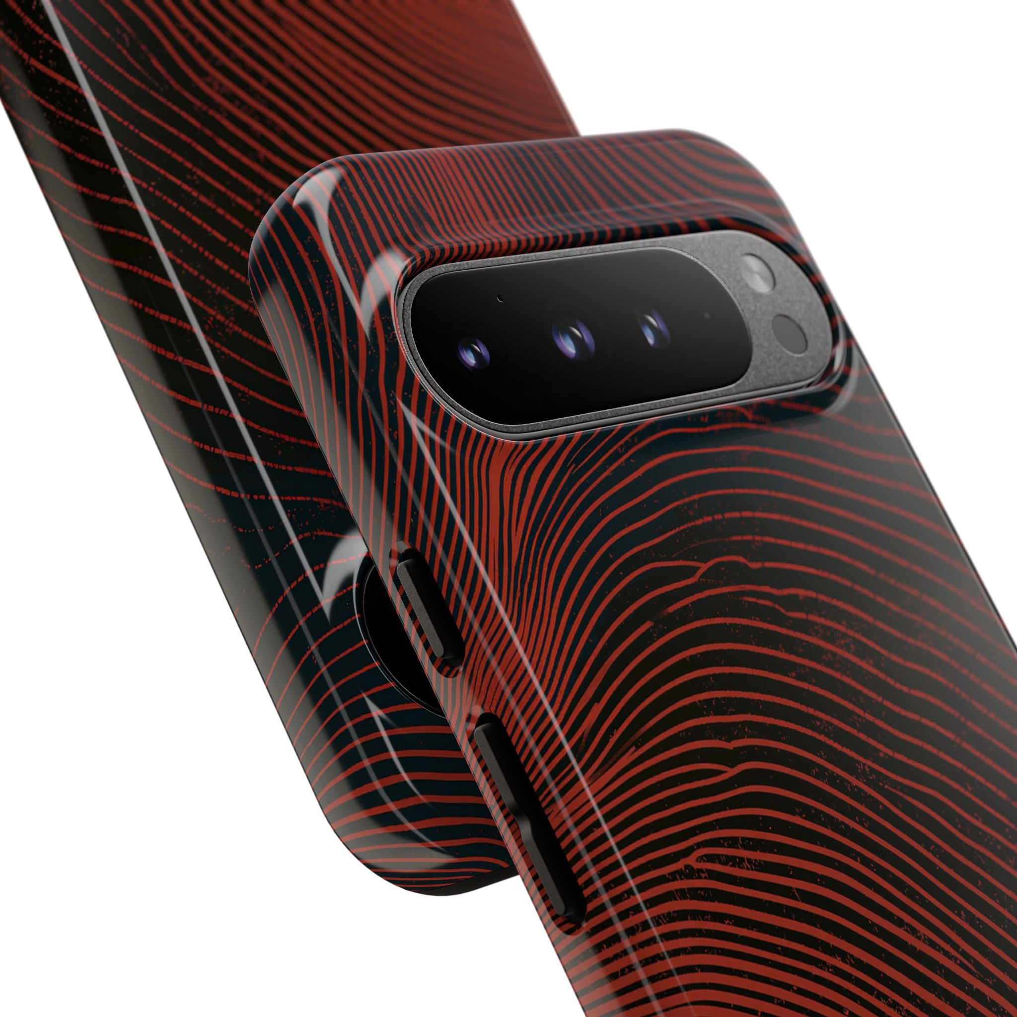 Red Tough Phone Case for Google Pixel - Terracotta Nerve Map