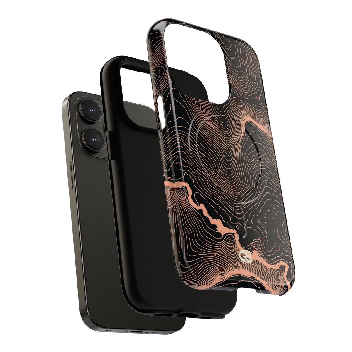 Mesa Elevation Contour · Tough 2.0 Magnetic Phone Case for iPhone · Black